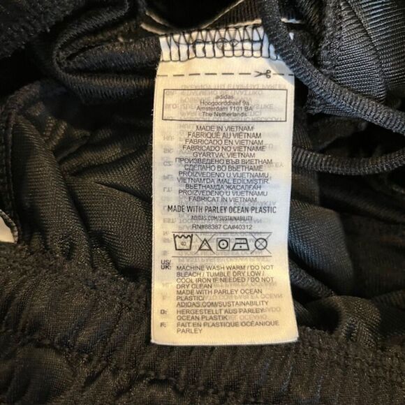 Adidas Primeblue 3 Stripe Track Pants Black with White Zip Leg Pocket Women's XS - Picture 13 of 15